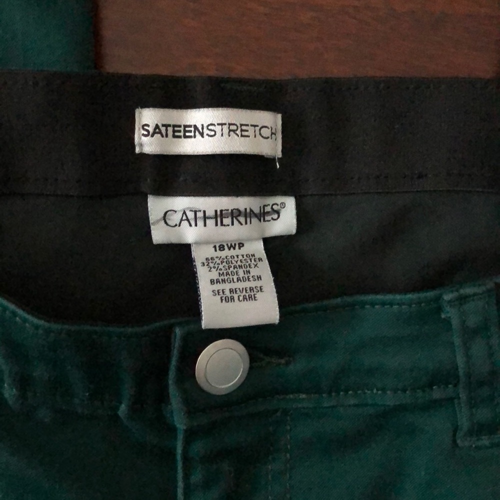 Catherine’s dark teal denim jegging